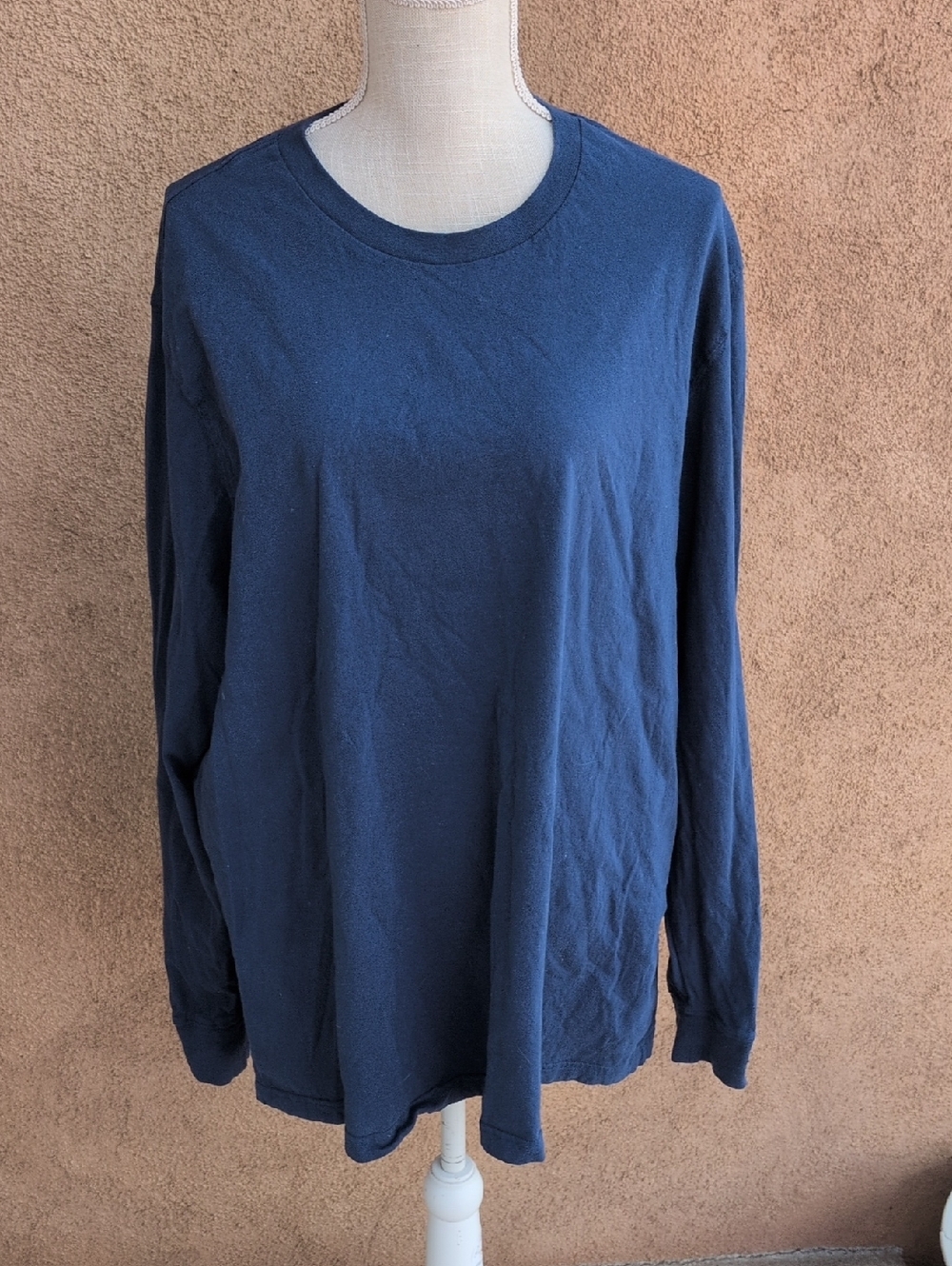 George Crewneck Long Sleeve 100% Cotton Rel axed Fit Shirt Streetwear Gorpcore